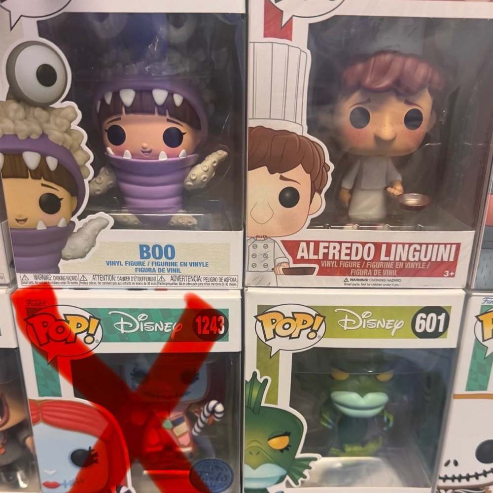 Funko Disney - Boo, Alfredo Linguini, Undersea Gal, forky and madame Leota